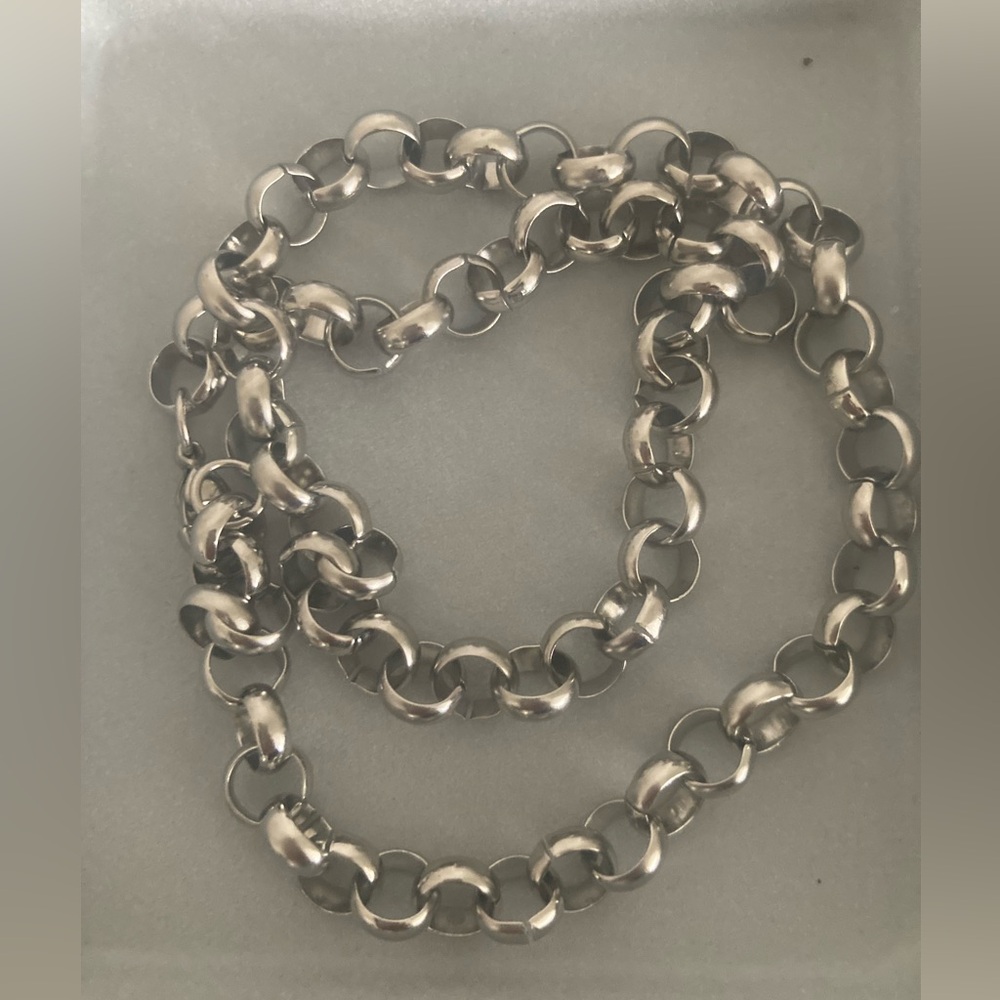 New chunky rolo chain stainless steelNecklace 9MM